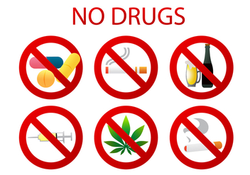 No Drugs Vectors - vector #335585 gratis